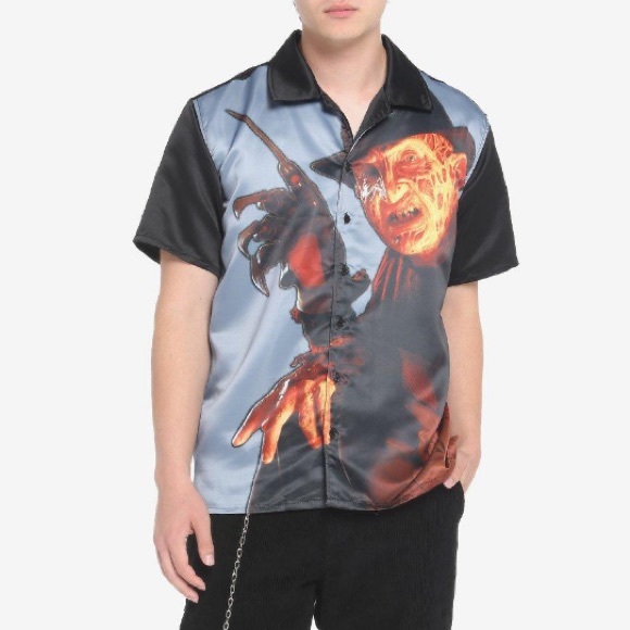 Hot Topic Other - Unisex Freddy Vs Jason Sublimated Woven Button Up Hot Topic Horror